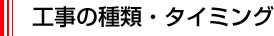 工事の種類・タイミング